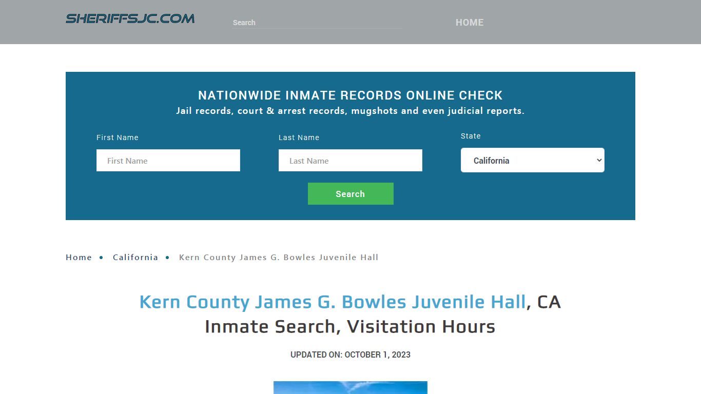 Kern County James G. Bowles Juvenile Hall, CA Inmate Search, Visitation ...